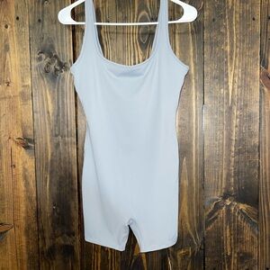 Lycra Gray Sleeveless Bodysuit
